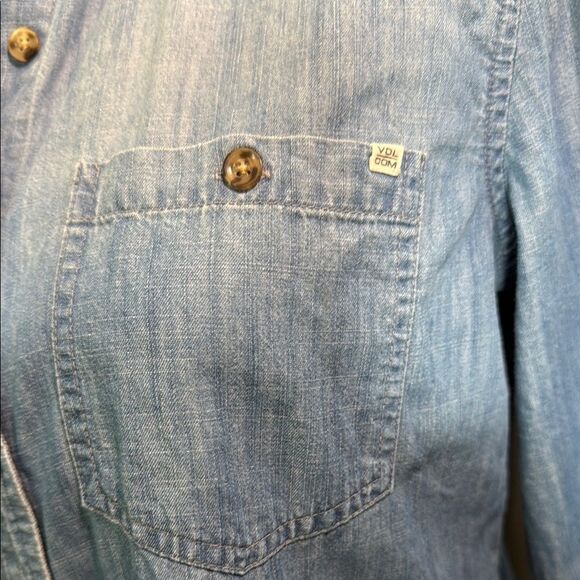 Volcom Sky Blue Denim Shirt - Picture 4 of 9